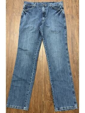 Wrangler Retro Slim Boot Jeans Mens 38x34 Blue Medium Wash Western Cowboy